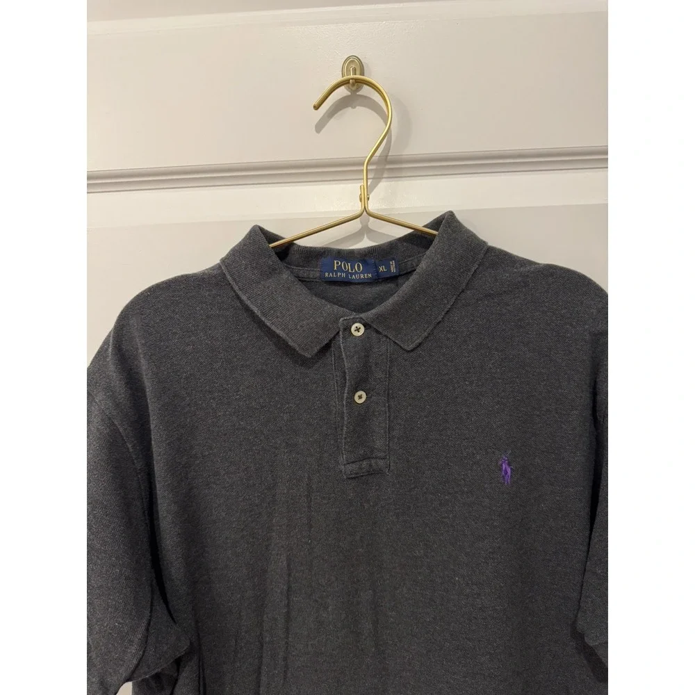 RALPH LAUREN POLO Men's Short Sleeve Shirt Heathered Gray XL XLarge Casual Cool